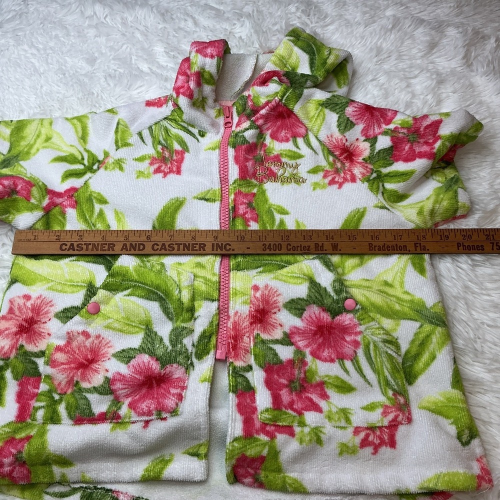 Tommy Bahama Girls Hawaiian Floral S/M 3-6 Embroidered Pockets Coverup - Picture 4 of 5